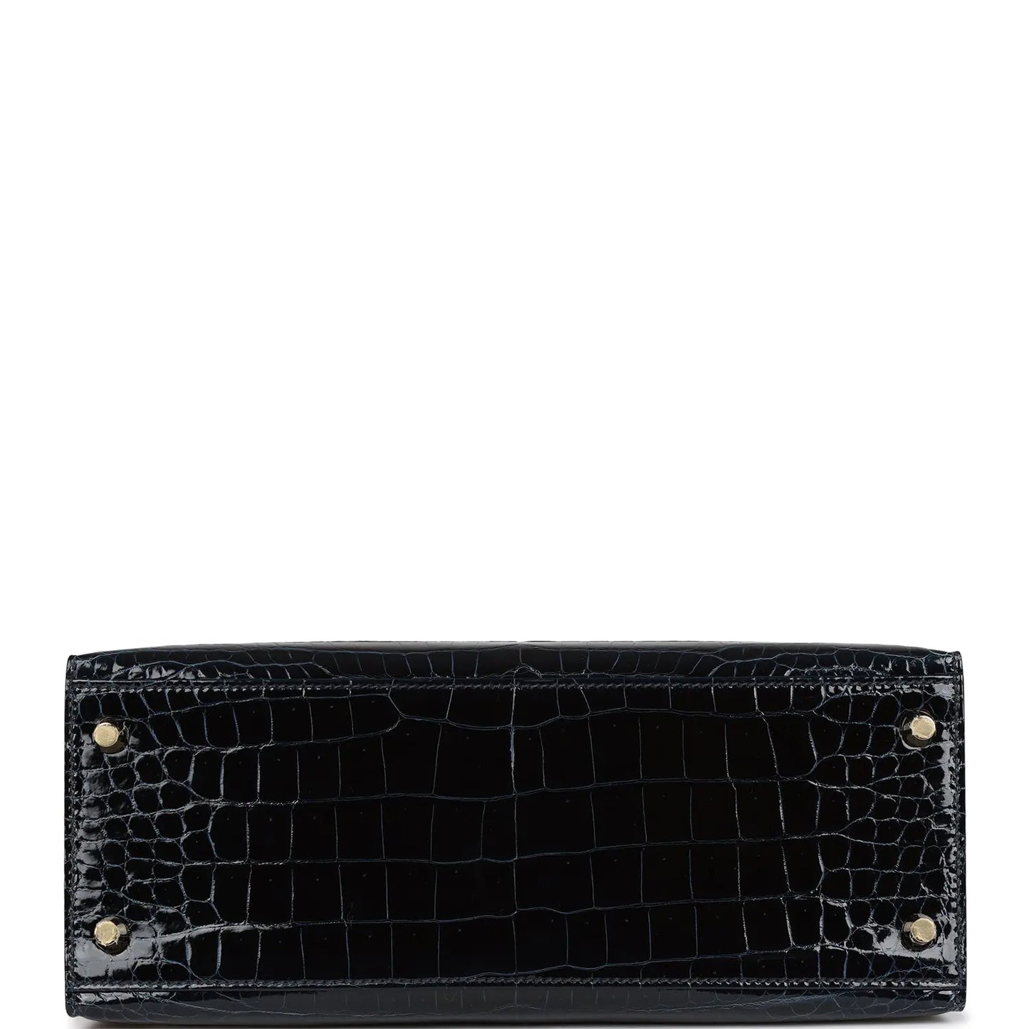 エルメス ケリーセリエ 28 ブルー バルティック シャイニーポロサス クロコダイル ゴールド金具