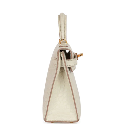 エルメス ケリーセリエ 20cm ベトン マットアリゲーター ゴールド金具