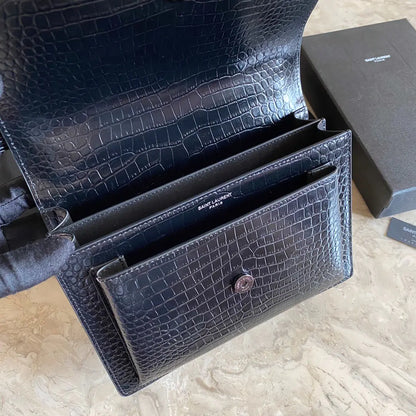 マンハッタン ミディアム ショッピングバッグ（箱入り）サンローラン レザー