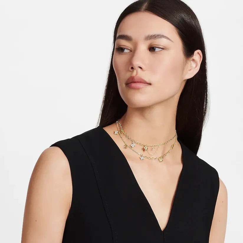 LV ルイ・ヴィトン ブルーミング ストラス ネックレス M68374