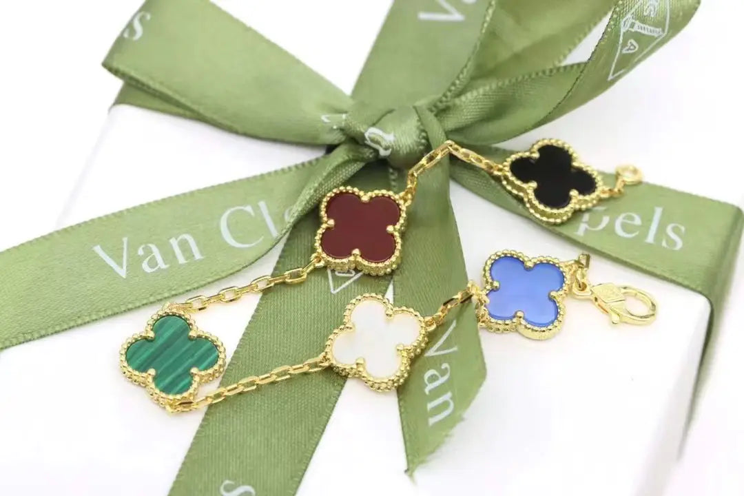ヴァン クリーフ＆アーペル 四つ葉のクローバー 5色ブレスレット