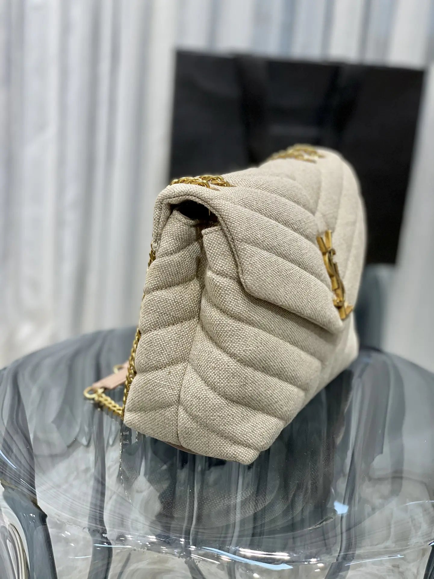 ルル スモールチェーンバッグ（キルティングYレザー）