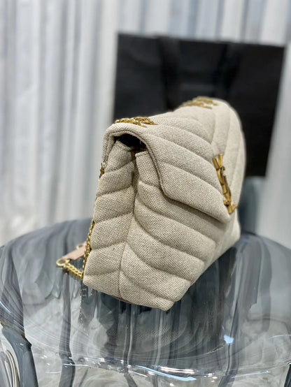 ルル スモールチェーンバッグ（キルティングYレザー）