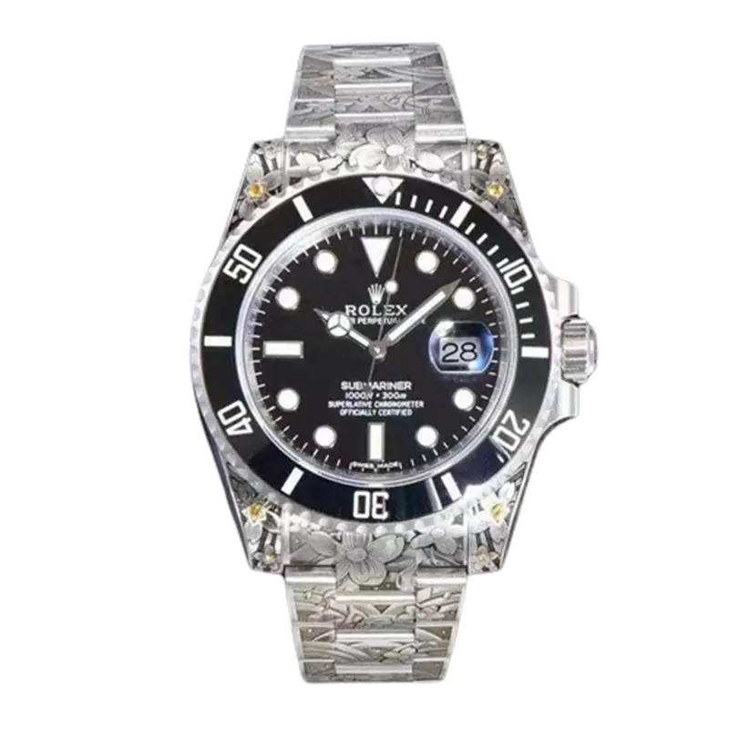 ロレックス サブマリーナーデイト 彫金 116610LV/116610LN
