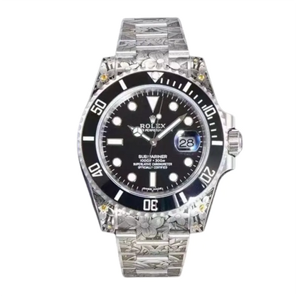 ロレックス サブマリーナーデイト 彫金 116610LV/116610LN